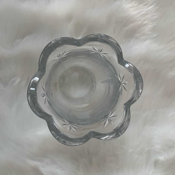 Gold Angel Lead Crystal Hurricane Glass Candle Shade - Picture 4 of 5